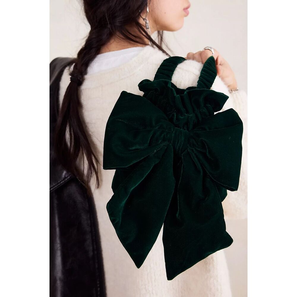 Free People Belle Velvet Bow Bag - Picture 1 of 11